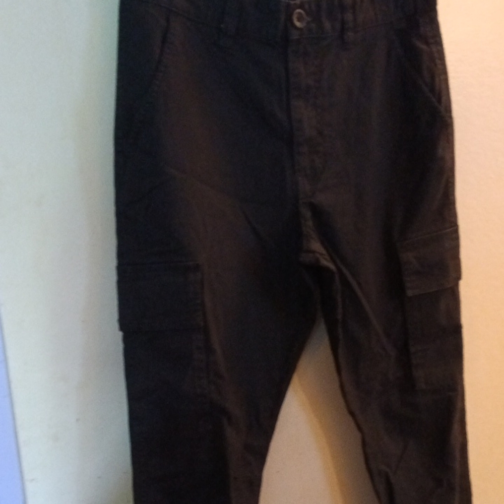 Denim&Co Men's Black Cargo Pants